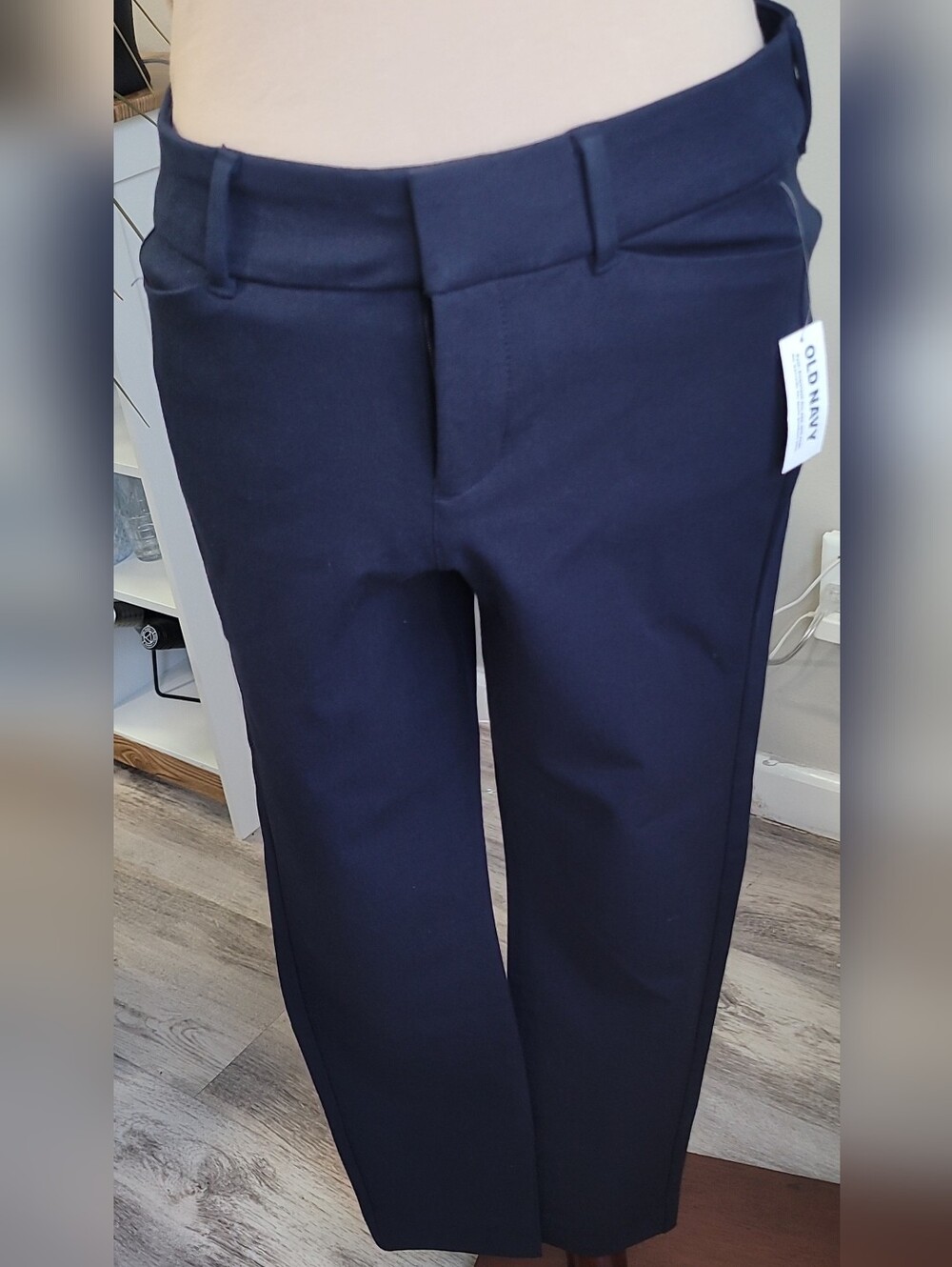 Old Navy Women's Navy Dress Pants Petite Size 4 NWT Straight Leg Career Office